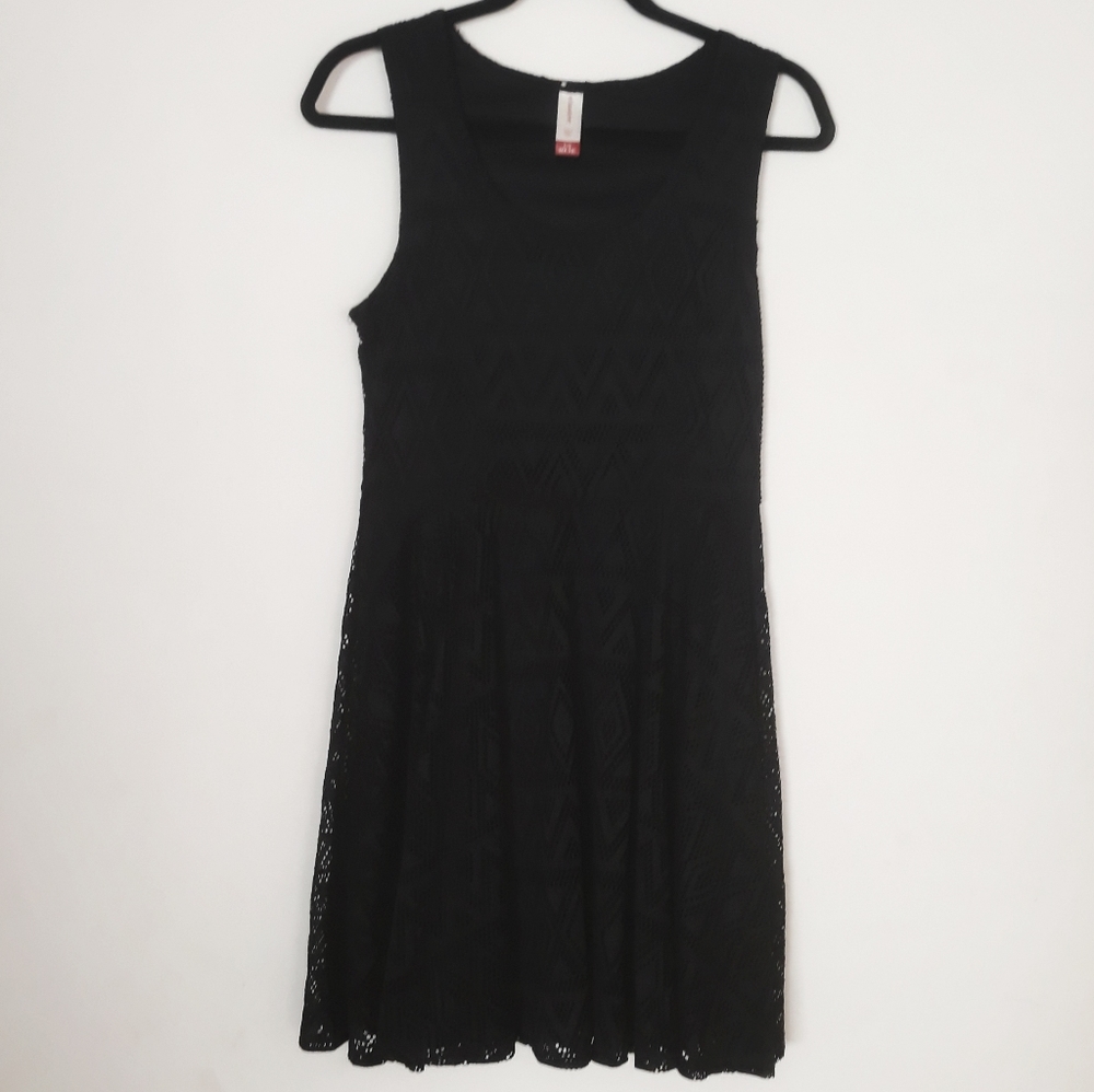 No Boundaries Black Eyelet Tank Dress